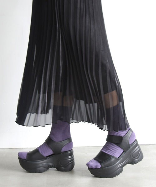 NOFALL（ノーフォール）の「厚底ベルトスポーツサンダル（サンダル・レディース・ホワイト/ブラック・LL/3L/SS/S/M/L）」の7枚目の写真