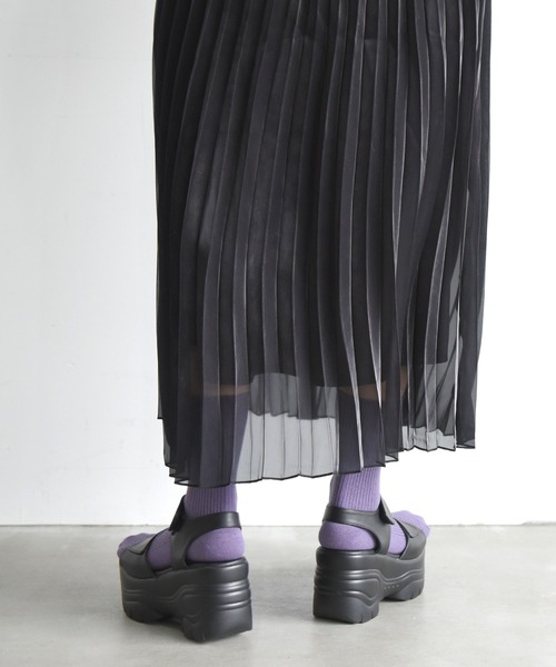 NOFALL（ノーフォール）の「厚底ベルトスポーツサンダル（サンダル・レディース・ホワイト/ブラック・LL/3L/SS/S/M/L）」の8枚目の写真