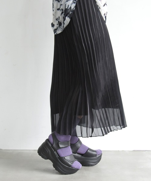 NOFALL（ノーフォール）の「厚底ベルトスポーツサンダル（サンダル・レディース・ホワイト/ブラック・LL/3L/SS/S/M/L）」の13枚目の写真