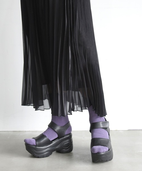 NOFALL（ノーフォール）の「厚底ベルトスポーツサンダル（サンダル・レディース・ホワイト/ブラック・LL/3L/SS/S/M/L）」の14枚目の写真