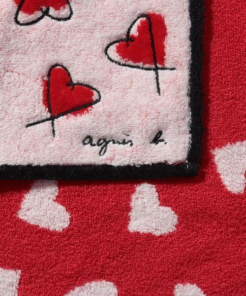 agnes b.（アニエスベー）の「KD40 SERVIETTE ハートハンドタオル（ハンカチ/ハンドタオル・レディース・レッド系その他・FREE）」の2枚目の写真