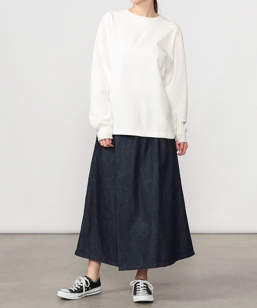 DANTON（ダントン）の「DANTON | ライトデニム イージースカート WOMEN（デニムスカート・レディース・インディゴブルー・36）」の12枚目の写真