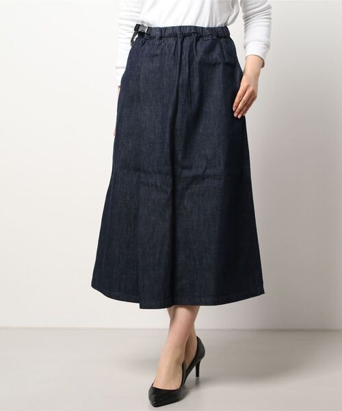 DANTON（ダントン）の「DANTON | ライトデニム イージースカート WOMEN（デニムスカート・レディース・インディゴブルー・36）」の4枚目の写真