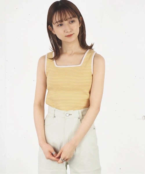 tiptop（ティップトップ）の「カップ付きスクエアタンクトップ
