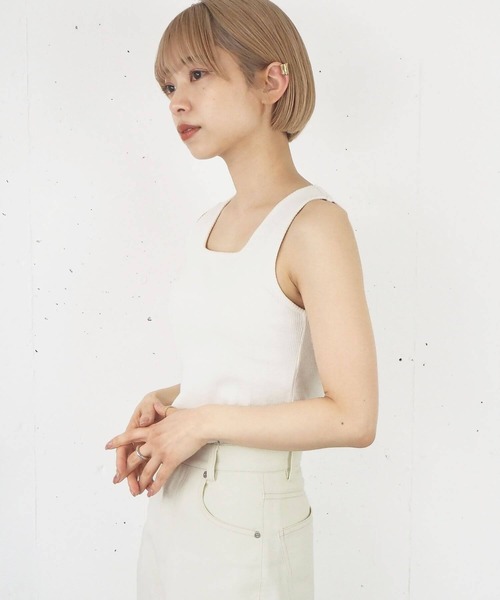 日本倉庫即納】 カップ付きタンクトップ ショート丈 夏服 | 卸売