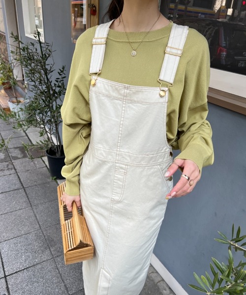 Chez toi(シェトワ)の「シャリ感ドルマンニットプルオーバー(ニット/セーター・レディース・チャコールグレー/オレンジ/グリーン/アイボリー・FREE)」の13枚目の写真