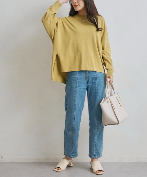 Chez toi(シェトワ)の「シャリ感ドルマンニットプルオーバー(ニット/セーター・レディース・チャコールグレー/オレンジ/グリーン/アイボリー・FREE)」の16枚目の写真