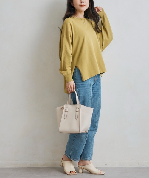 Chez toi(シェトワ)の「シャリ感ドルマンニットプルオーバー(ニット/セーター・レディース・チャコールグレー/オレンジ/グリーン/アイボリー・FREE)」の18枚目の写真