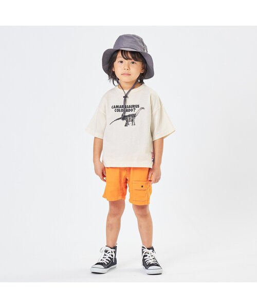 F.O.KIDS（エフオーキッズ）の「Dinosaur　Mosaic　Tシャツ（Tシャツ/カットソー・キッズ・グレー/カーキ/キナリ・90/100/110/120/80/130/95/140）」の4枚目の写真