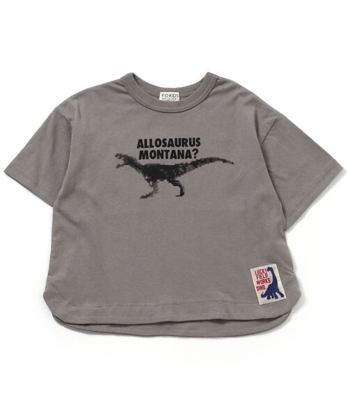 F.O.KIDS（エフオーキッズ）の「Dinosaur　Mosaic　Tシャツ（Tシャツ/カットソー・キッズ・グレー/カーキ/キナリ・90/100/110/120/80/130/95/140）」の9枚目の写真