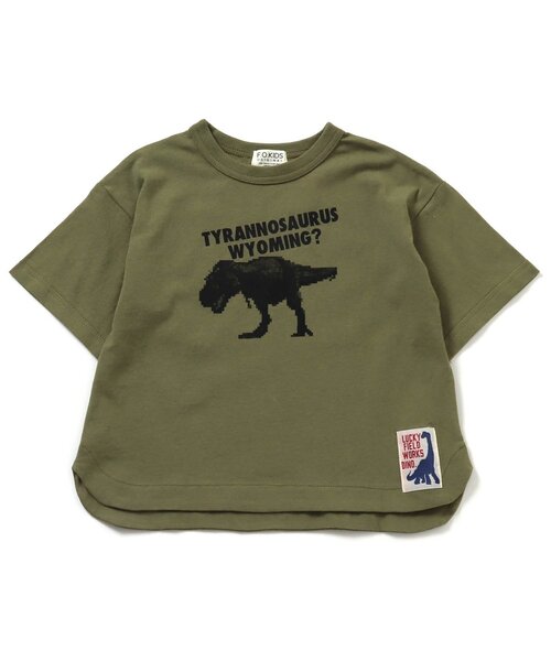 F.O.KIDS（エフオーキッズ）の「Dinosaur　Mosaic　Tシャツ（Tシャツ/カットソー・キッズ・グレー/カーキ/キナリ・90/100/110/120/80/130/95/140）」の11枚目の写真