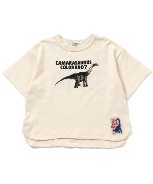 F.O.KIDS（エフオーキッズ）の「Dinosaur　Mosaic　Tシャツ（Tシャツ/カットソー・キッズ・グレー/カーキ/キナリ・90/100/110/120/80/130/95/140）」の13枚目の写真