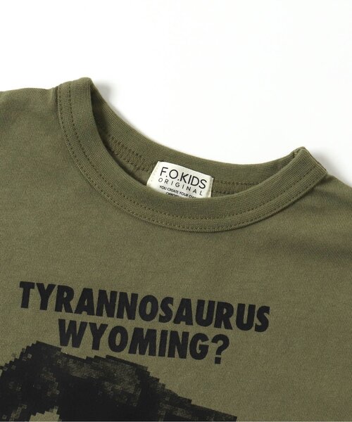 F.O.KIDS（エフオーキッズ）の「Dinosaur　Mosaic　Tシャツ（Tシャツ/カットソー・キッズ・グレー/カーキ/キナリ・90/100/110/120/80/130/95/140）」の15枚目の写真