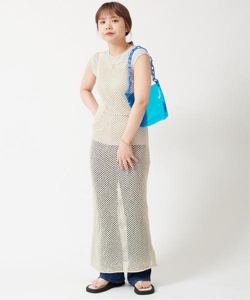 U by SPICK&SPAN(ユーバイスピックアンドスパン)の「ニットレースキャミドレス◆(ワンピース・レディース・ホワイト系その他・FREE)」の3枚目の写真