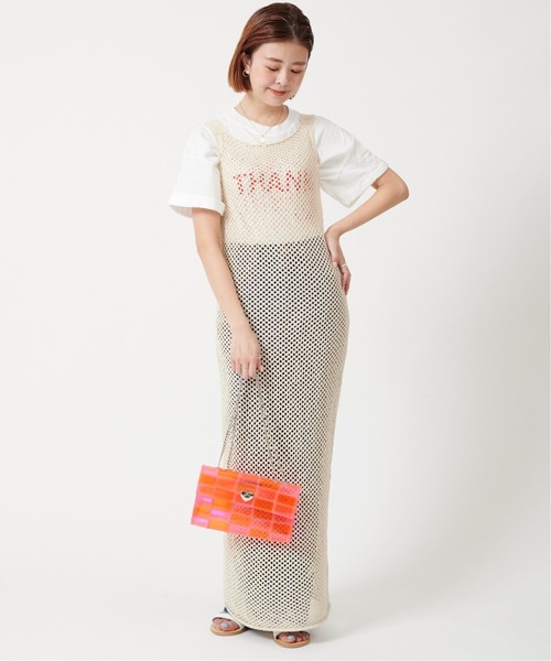 U by SPICK&SPAN(ユーバイスピックアンドスパン)の「ニットレースキャミドレス◆(ワンピース・レディース・ホワイト系その他・FREE)」の8枚目の写真