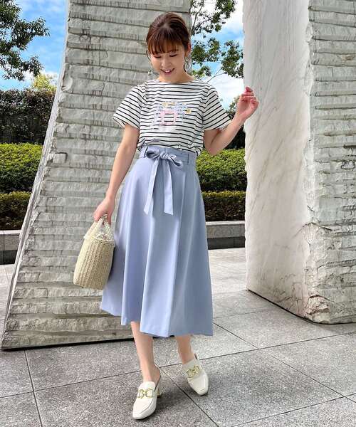 couture brooch（クチュールブローチ）の「◆【なめらかコットン100%、大人可愛いTシャツ】パルファムフレアスリーブTシャツ（Tシャツ/カットソー・レディース・ライトグレー/ブラック/ピンク/ライトブルー/オフホワイト/ホワイト系5・42/38/40/36）」の16枚目の写真