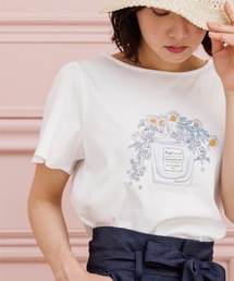 couture brooch | 【大好評！定番人気のなめらかコットン素材】パルファムフレアスリーブTシャツ(Tシャツ/カットソー)