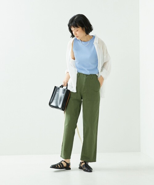 FREAK'S STORE（フリークスストア）の「カラークロップドタンク（タンクトップ・レディース・レッド/サックスブルー/グリーン・ﾌﾘ-）」の10枚目の写真