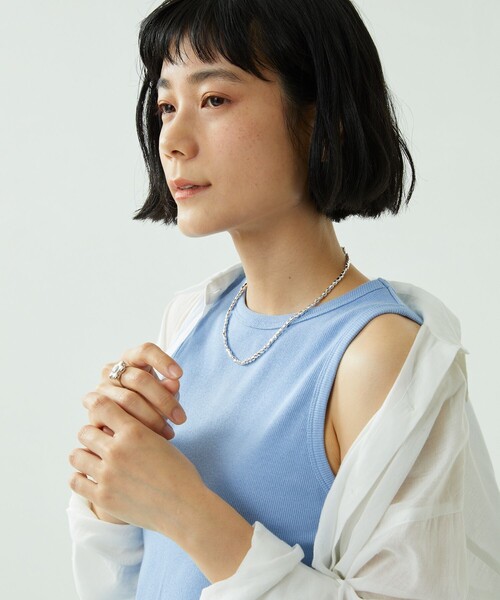 FREAK'S STORE（フリークスストア）の「カラークロップドタンク（タンクトップ・レディース・レッド/サックスブルー/グリーン・ﾌﾘ-）」の12枚目の写真