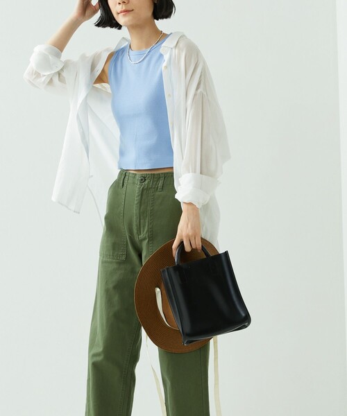 FREAK'S STORE（フリークスストア）の「カラークロップドタンク（タンクトップ・レディース・レッド/サックスブルー/グリーン・ﾌﾘ-）」の13枚目の写真