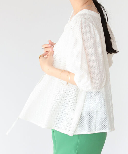 BeAMS DOT（ビームスドット）の「【WEB限定】BeAMS DOT / リボン ボリュームレース ブラウス（シャツ/ブラウス・レディース・ホワイト/ブラック・FREE）」の16枚目の写真