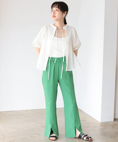 BeAMS DOT（ビームスドット）の「【WEB限定】BeAMS DOT / リボン ボリュームレース ブラウス（シャツ/ブラウス・レディース・ホワイト/ブラック・FREE）」の6枚目の写真