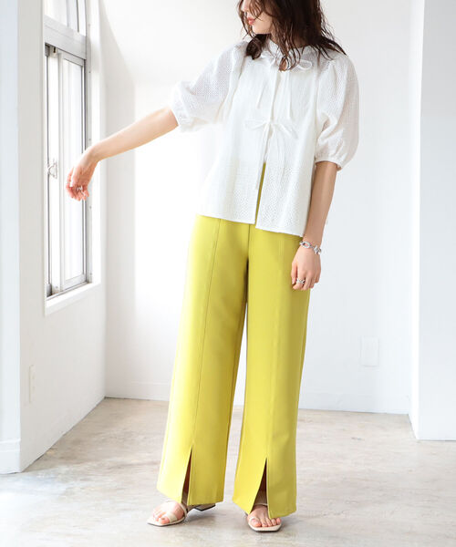 BeAMS DOT（ビームスドット）の「【WEB限定】BeAMS DOT / リボン ボリュームレース ブラウス（シャツ/ブラウス・レディース・ホワイト/ブラック・FREE）」の18枚目の写真