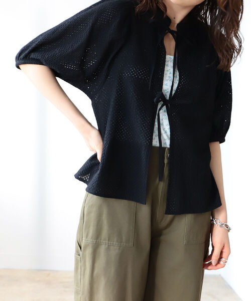 BeAMS DOT（ビームスドット）の「【WEB限定】BeAMS DOT / リボン ボリュームレース ブラウス（シャツ/ブラウス・レディース・ホワイト/ブラック・FREE）」の22枚目の写真