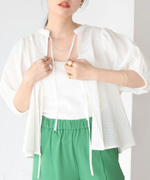 BeAMS DOT | 【WEB限定】BeAMS DOT / リボン ボリュームレース ブラウス(シャツ/ブラウス)