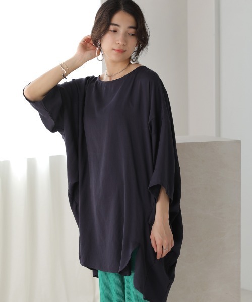 Bou Jeloud（ブージュルード）の「Ｔ／Ｒスラブオーバーチュニック（チュニック・レディース・チャコールグレー/ベージュ/オフホワイト/グリーン/キャメル/ブルー/ホワイト系その他・38）」の3枚目の写真