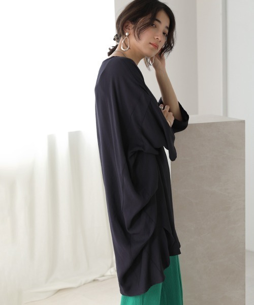 Bou Jeloud（ブージュルード）の「Ｔ／Ｒスラブオーバーチュニック（チュニック・レディース・チャコールグレー/ベージュ/オフホワイト/グリーン/キャメル/ブルー/ホワイト系その他・38）」の18枚目の写真