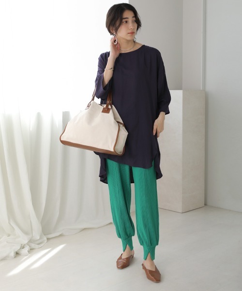 Bou Jeloud（ブージュルード）の「Ｔ／Ｒスラブオーバーチュニック（チュニック・レディース・チャコールグレー/ベージュ/オフホワイト/グリーン/キャメル/ブルー/ホワイト系その他・38）」の19枚目の写真