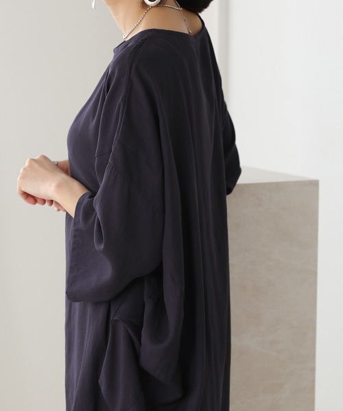 Bou Jeloud（ブージュルード）の「Ｔ／Ｒスラブオーバーチュニック（チュニック・レディース・チャコールグレー/ベージュ/オフホワイト/グリーン/キャメル/ブルー/ホワイト系その他・38）」の20枚目の写真