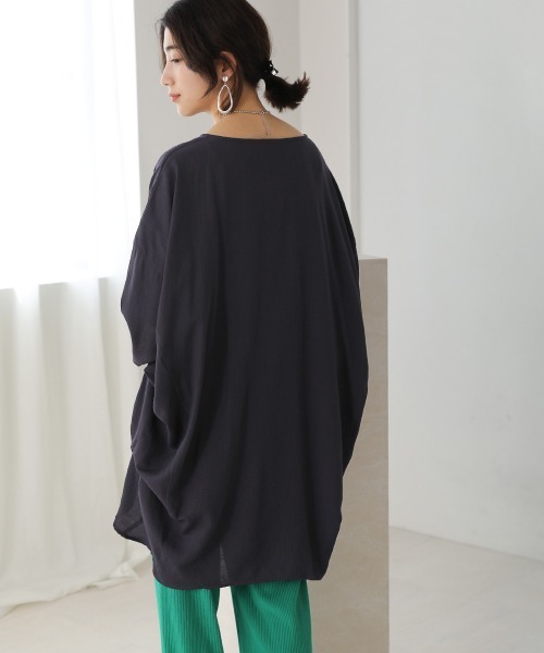 Bou Jeloud（ブージュルード）の「Ｔ／Ｒスラブオーバーチュニック（チュニック・レディース・チャコールグレー/ベージュ/オフホワイト/グリーン/キャメル/ブルー/ホワイト系その他・38）」の21枚目の写真