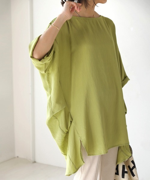 Bou Jeloud（ブージュルード）の「Ｔ／Ｒスラブオーバーチュニック（チュニック・レディース・チャコールグレー/ベージュ/オフホワイト/グリーン/キャメル/ブルー/ホワイト系その他・38）」の15枚目の写真