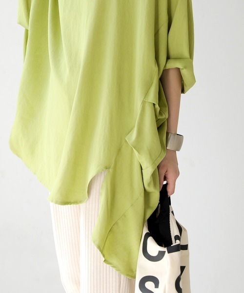 Bou Jeloud（ブージュルード）の「Ｔ／Ｒスラブオーバーチュニック（チュニック・レディース・チャコールグレー/ベージュ/オフホワイト/グリーン/キャメル/ブルー/ホワイト系その他・38）」の17枚目の写真