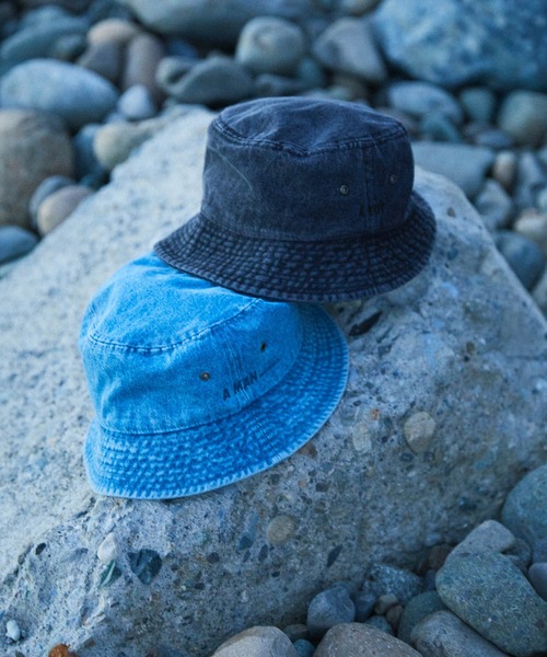 Iroquois(イロコイ)の「A MAN A BOY DENIM BUCKET HAT(ハット・メンズ・ブラック系その他/ライトインディゴブルー・2/3)」の7枚目の写真