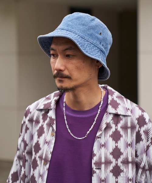 Iroquois(イロコイ)の「A MAN A BOY DENIM BUCKET HAT(ハット・メンズ・ブラック系その他/ライトインディゴブルー・2/3)」の9枚目の写真