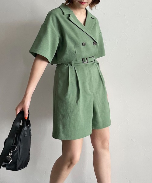 PAGEBOY（ページボーイ）の「スーツコンビネゾン（つなぎ/オールインワン・レディース・ブラック/カーキ・FREE）」の9枚目の写真