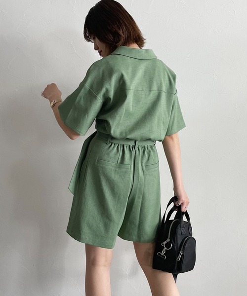 PAGEBOY（ページボーイ）の「スーツコンビネゾン（つなぎ/オールインワン・レディース・ブラック/カーキ・FREE）」の8枚目の写真