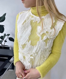 SANSeLF | 【SANSeLF】sheer paint motif tops　sanw22s065(その他トップス)