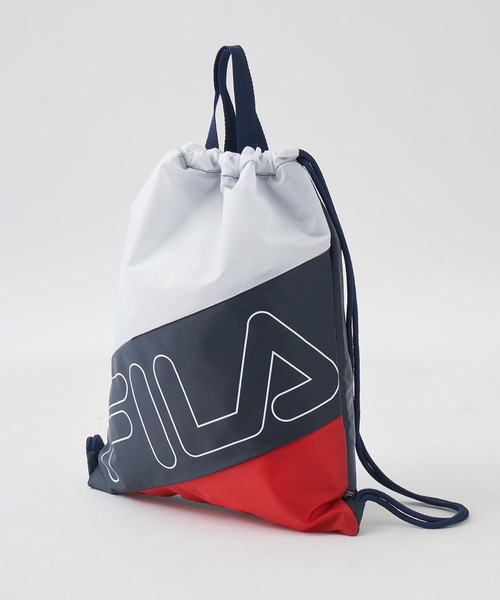 FILA(フィラ)の「【FILA:フィラ】ロゴナップサック(バックパック/リュック・メンズ・ブラック/ネイビー/カーキ/マルチ・FREE)」の4枚目の写真