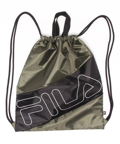 FILA(フィラ)の「【FILA:フィラ】ロゴナップサック(バックパック/リュック・メンズ・ブラック/ネイビー/カーキ/マルチ・FREE)」の14枚目の写真