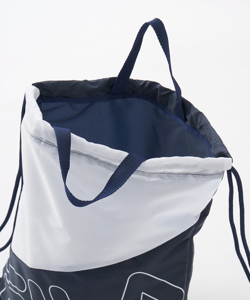 FILA(フィラ)の「【FILA:フィラ】ロゴナップサック(バックパック/リュック・メンズ・ブラック/ネイビー/カーキ/マルチ・FREE)」の16枚目の写真