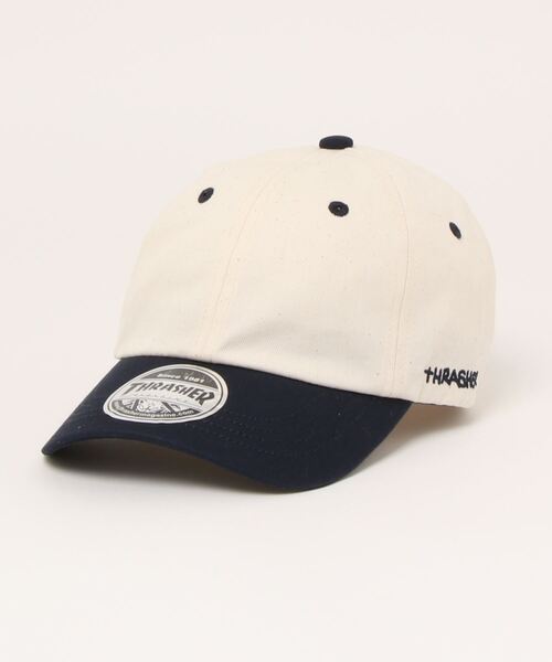 THRASHER(スラッシャー)の「GONZ 2TONE YOUTH 6P CAP/スラッシャーキッズ帽子(キャップ)(キャップ・キッズ・ホワイト×グリーン/ホワイト×ネイビー/ホワイト×カーキブラウン・FREE)」の2枚目の写真