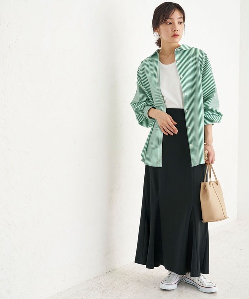 BELLUNA PLUS（ベルーナ）の「カットジョーゼットマーメイドスカート（スカート・レディース・ブラック/ブルー/グリーン/ライトグリーン・MEDIUM）」の11枚目の写真