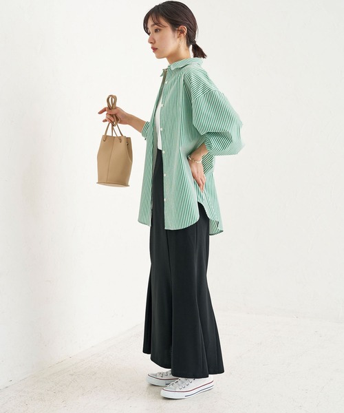 BELLUNA PLUS（ベルーナ）の「カットジョーゼットマーメイドスカート（スカート・レディース・ブラック/ブルー/グリーン/ライトグリーン・MEDIUM）」の12枚目の写真