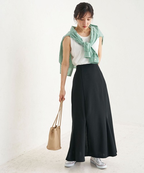 BELLUNA PLUS（ベルーナ）の「カットジョーゼットマーメイドスカート（スカート・レディース・ブラック/ブルー/グリーン/ライトグリーン・MEDIUM）」の8枚目の写真