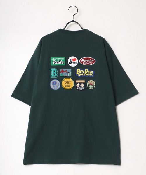 BEN DAVIS（ベンデイビス）の「BEN DAVIS/ベンデイビス ビッグシルエット バック刺繍 ランダムワッペン Tシャツ（Tシャツ/カットソー・メンズ・ホワイト/ブラック/ベージュ/グリーン・M/L/XL）」の18枚目の写真