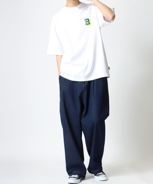 BEN DAVIS（ベンデイビス）の「BEN DAVIS/ベンデイビス ビッグシルエット バック刺繍 ランダムワッペン Tシャツ（Tシャツ/カットソー・メンズ・ホワイト/ブラック/ベージュ/グリーン・M/L/XL）」の6枚目の写真